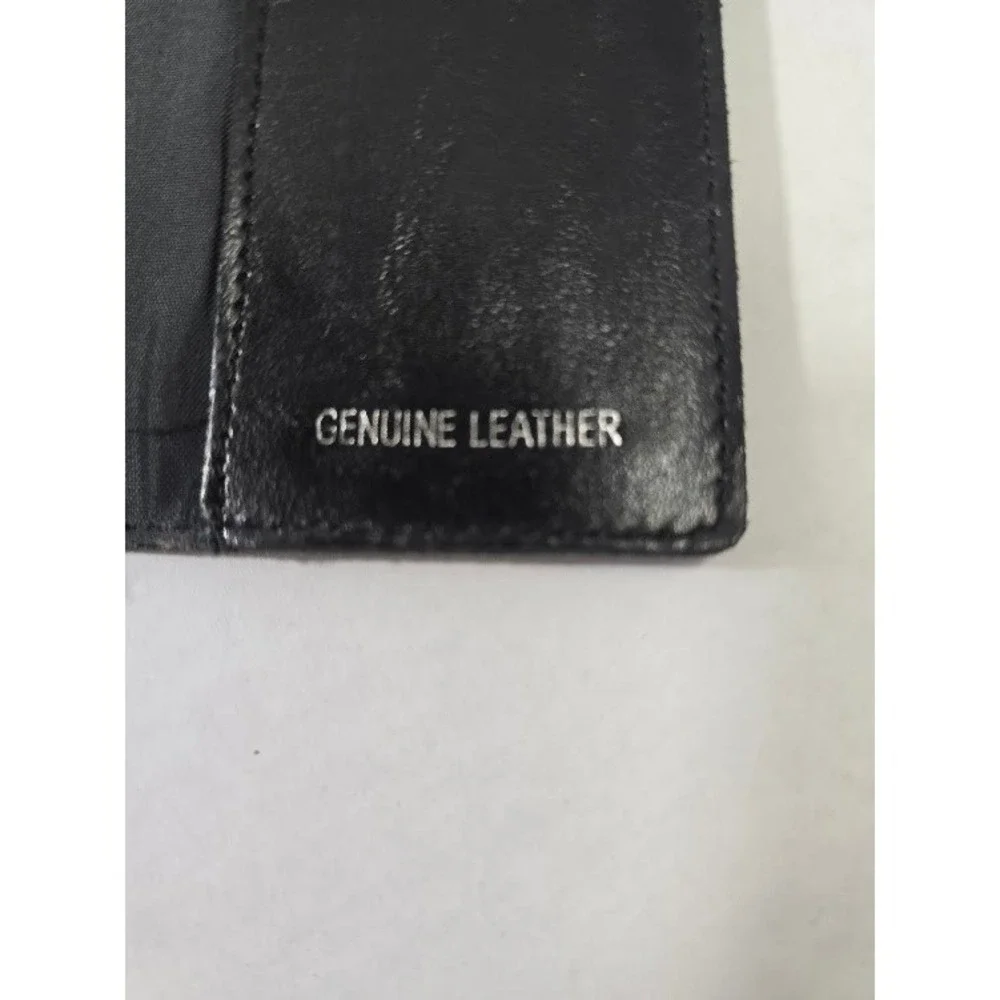 Danier Card Holder Mens  Black  Genuine Leather Slim Bifold Wallet